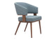 110328 Poise Dining Chair Azure Gray & Walnut