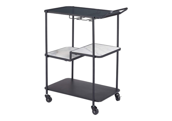 109845 Constanza Bar Cart Black