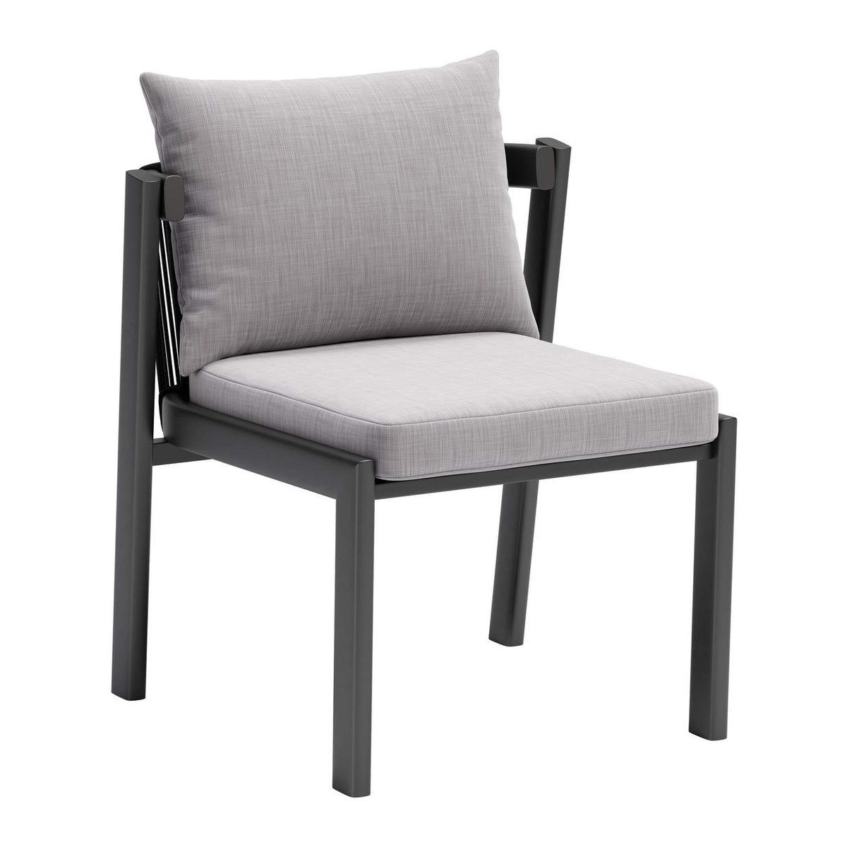 704008 Horizon Outdoor Dining Chair (Set Of 2) Gray