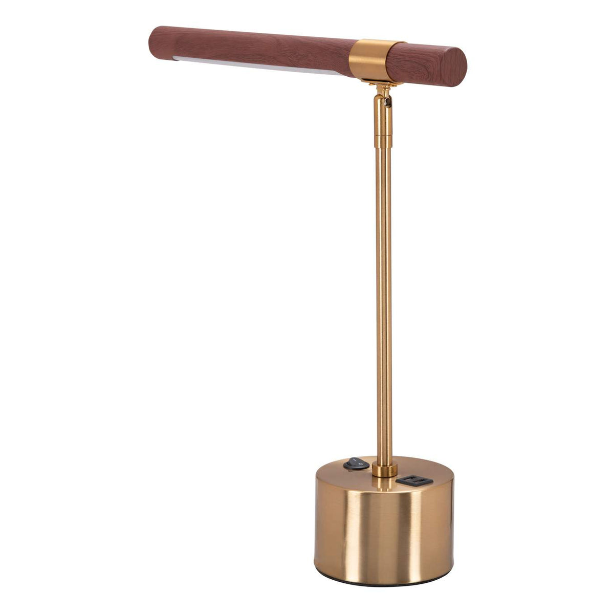 56139 Kippy Table Lamp Brown & Brass