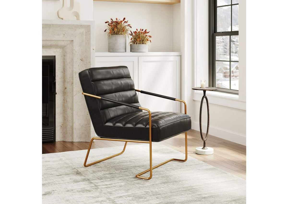 109521 Dallas Accent Chair Vintage Black