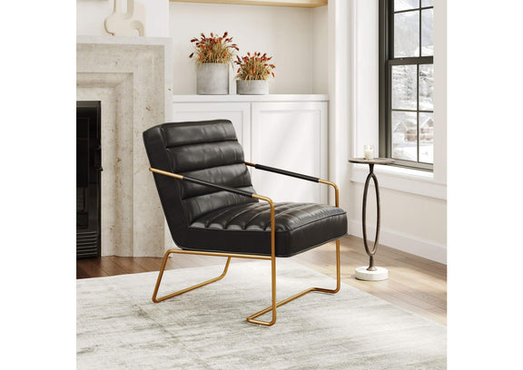 109521 Dallas Accent Chair Vintage Black