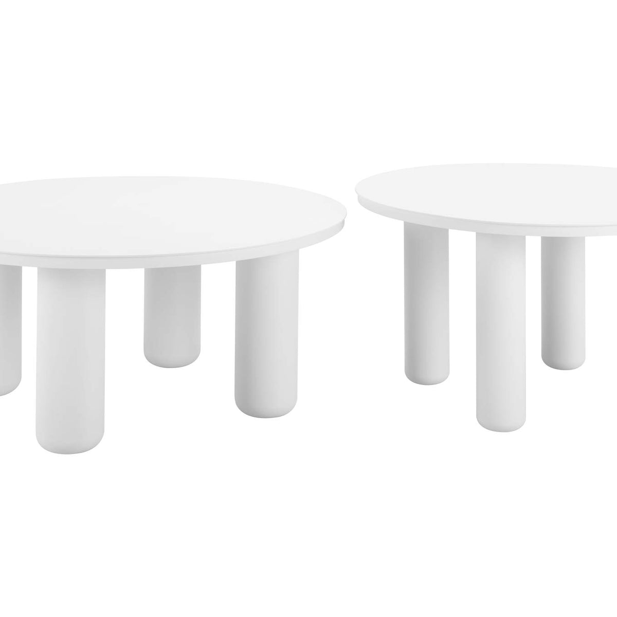 704075 Ola Outdoor Coffee Table Set (2-Piece) White