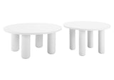704075 Ola Outdoor Coffee Table Set (2-Piece) White