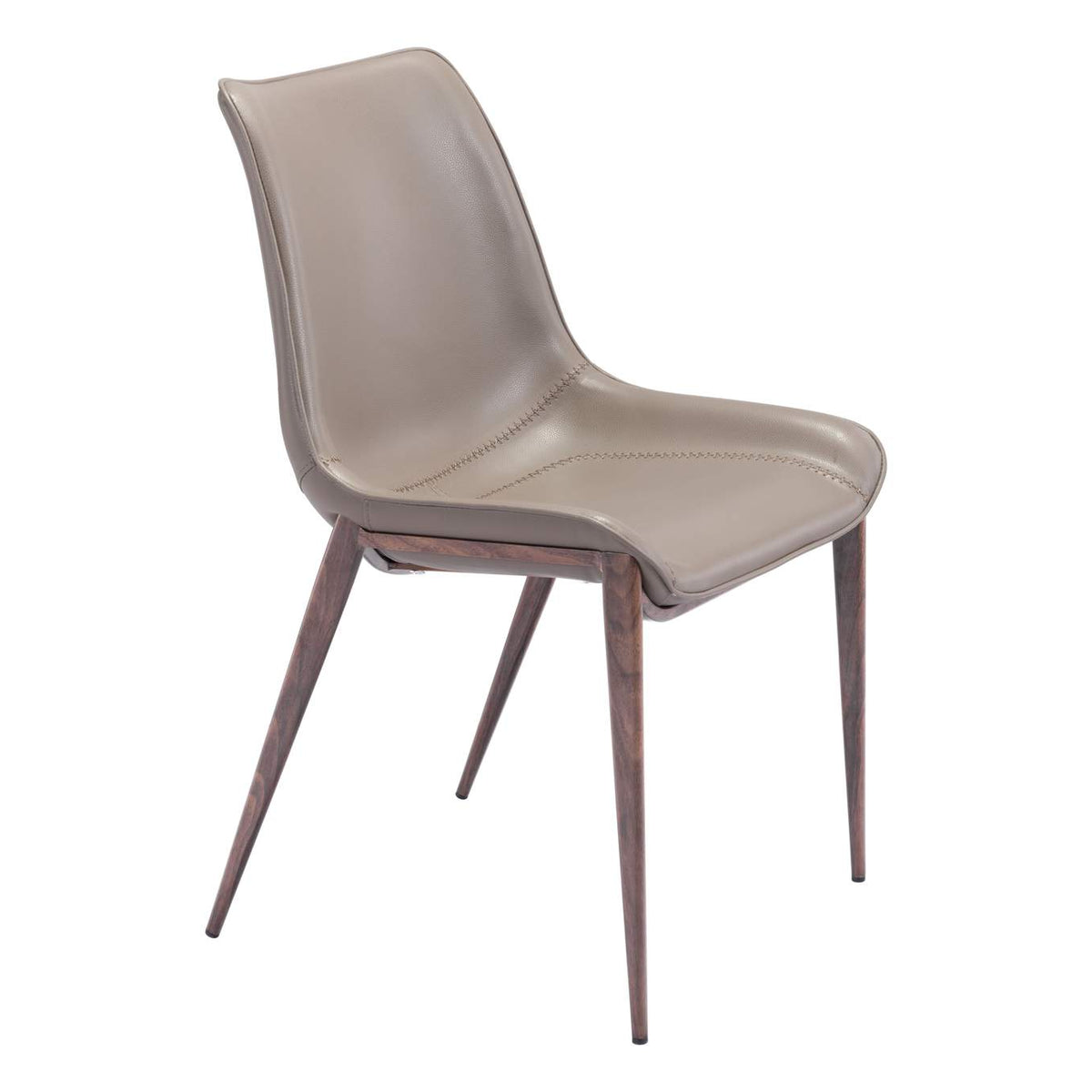 101272 Magnus Dining Chair (Set Of 2) Brown & Walnut