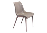 101272 Magnus Dining Chair (Set Of 2) Brown & Walnut