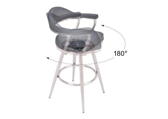 110045 Vagur Swivel Barstool Black
