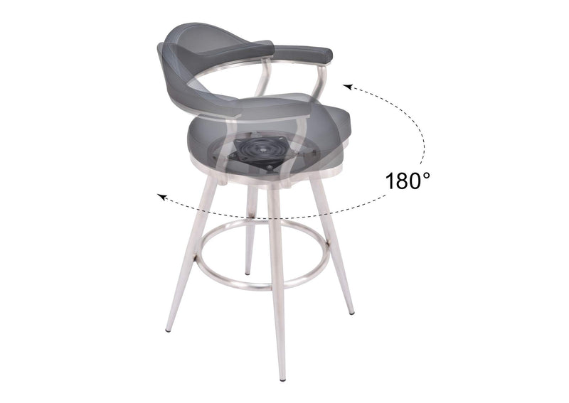 110045 Vagur Swivel Barstool Black
