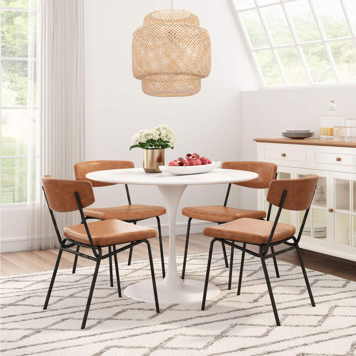 109208 Phoenix Dining Table White
