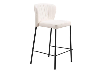109780 Linz Counter Stool (Set Of 2) Cream