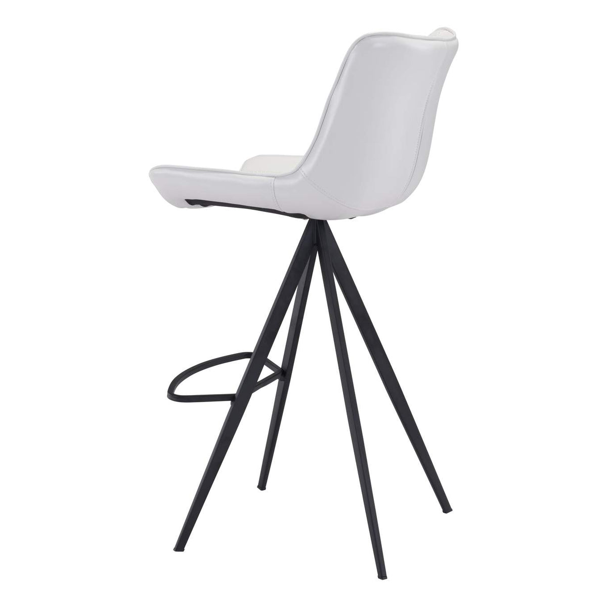 101287 Aki Barstool (Set Of 2) White & Black