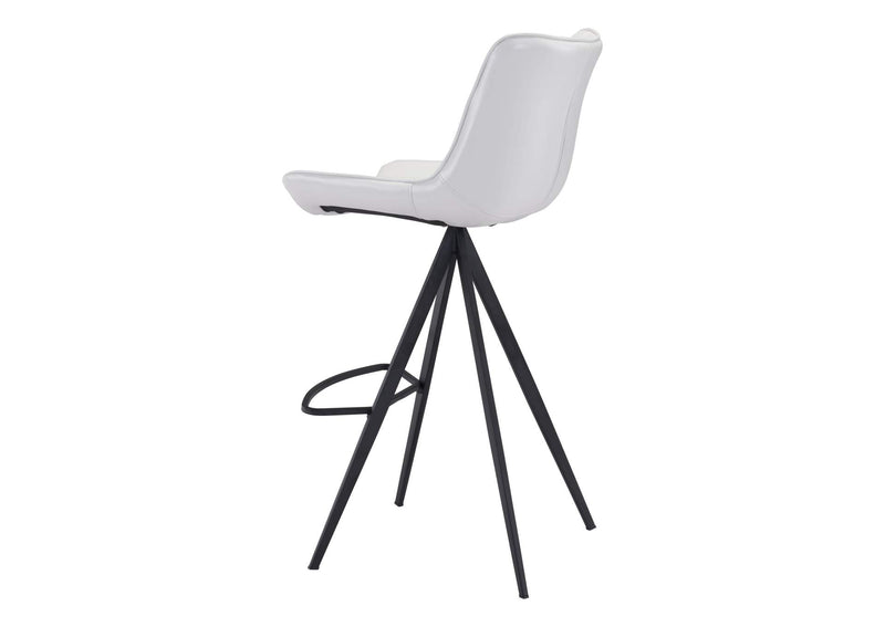 101287 Aki Barstool (Set Of 2) White & Black