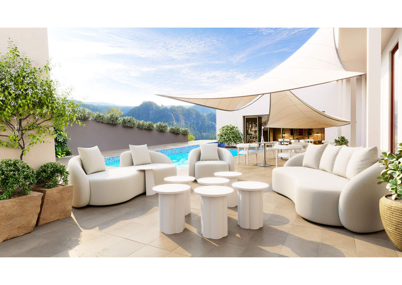 704048 Sunbath Outdoor Dining Chair (Set Of 2) White