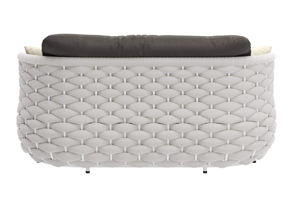 704026 Coral Reef Outdoor Loveseat Gray