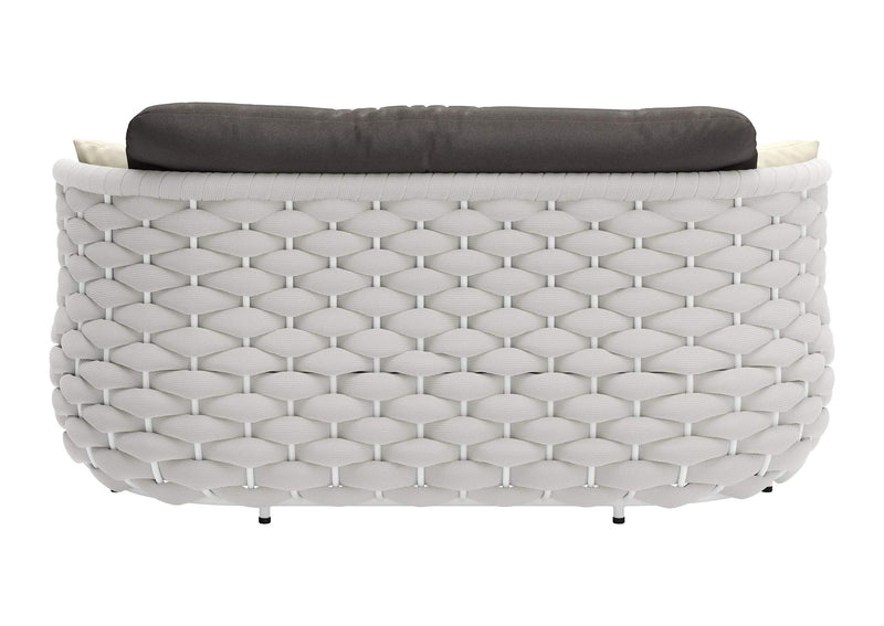 704026 Coral Reef Outdoor Loveseat Gray