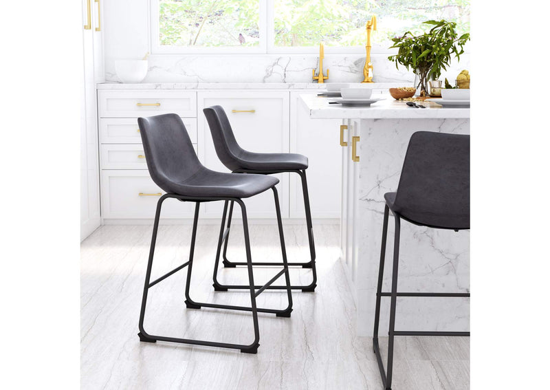 109324 Smart Counter Stool (Set Of 2) Charcoal