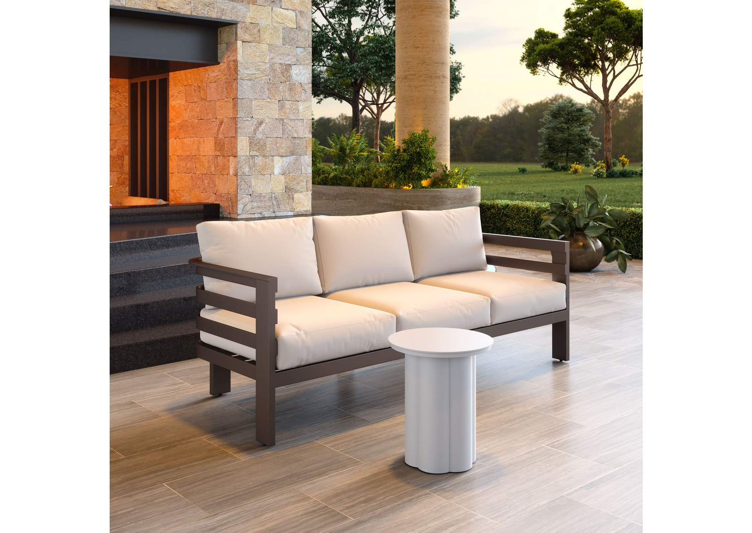 704041 Bal Outdoor Harbor Sofa White