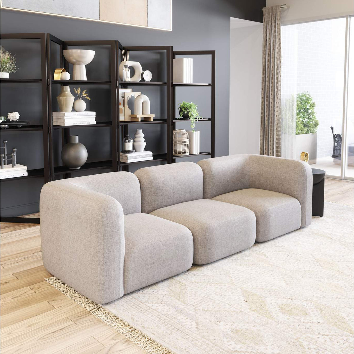 110366 Biak Corner Chair Gray