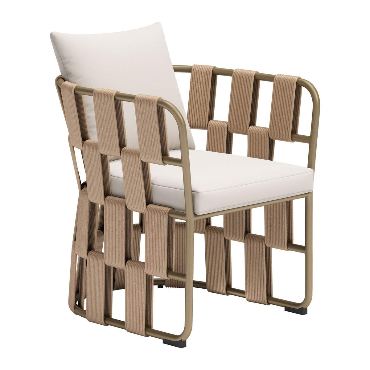 704012 Quadrat Outdoor Dining Chair White