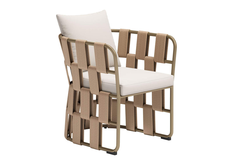 704012 Quadrat Outdoor Dining Chair White