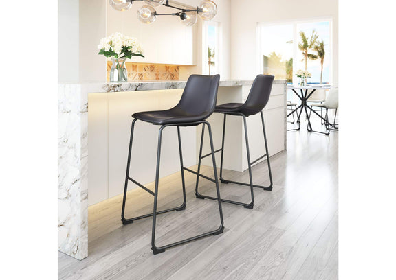 109650 Smart Barstool (Set Of 2) Black
