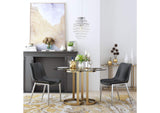 101271 Magnus Dining Chair (Set Of 2) Black & Silver