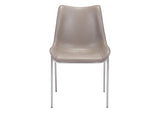 101269 Magnus Dining Chair (Set Of 2) Brown & Silver