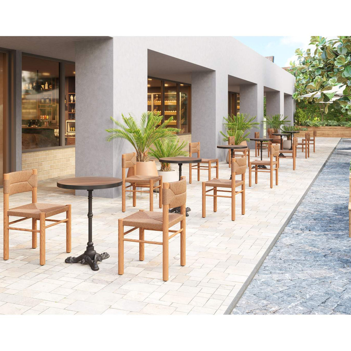 704050 Iska Outdoor Dining Chair (Set Of 2) Natural