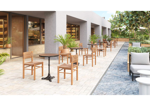 704050 Iska Outdoor Dining Chair (Set Of 2) Natural