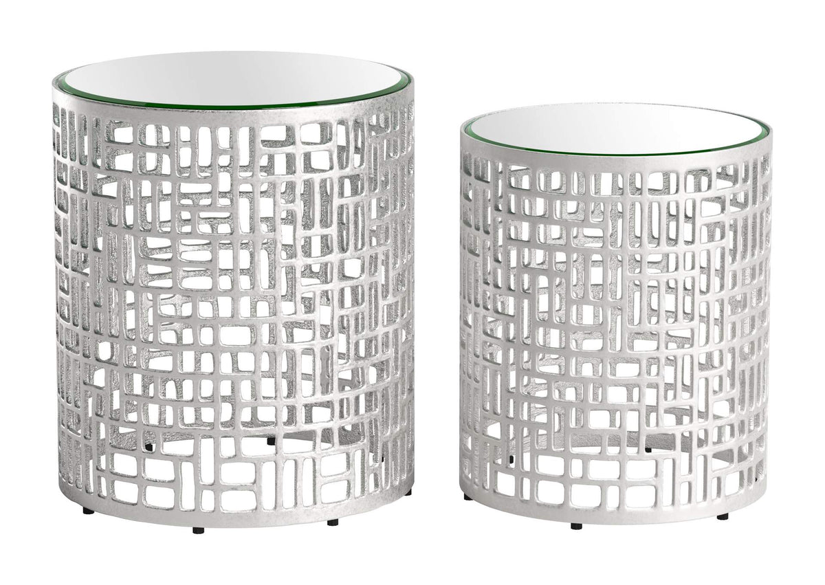 110153 Reden Side Table Set (2-Piece) Silver
