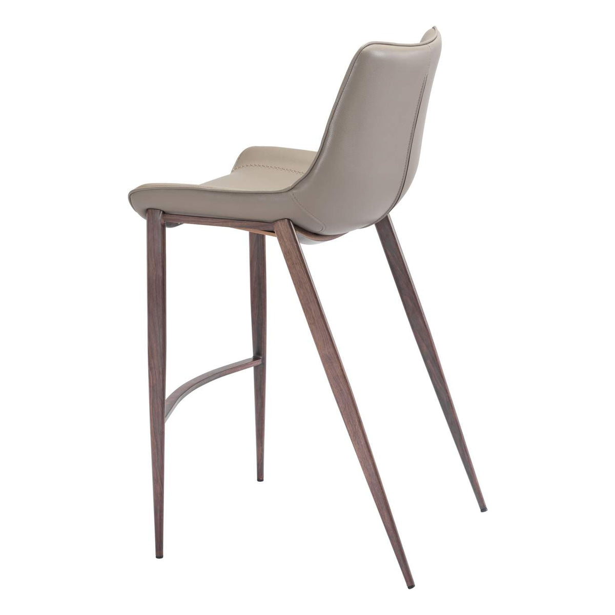 101277 Magnus Barstool (Set Of 2) Brown & Walnut