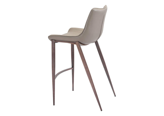 101277 Magnus Barstool (Set Of 2) Brown & Walnut