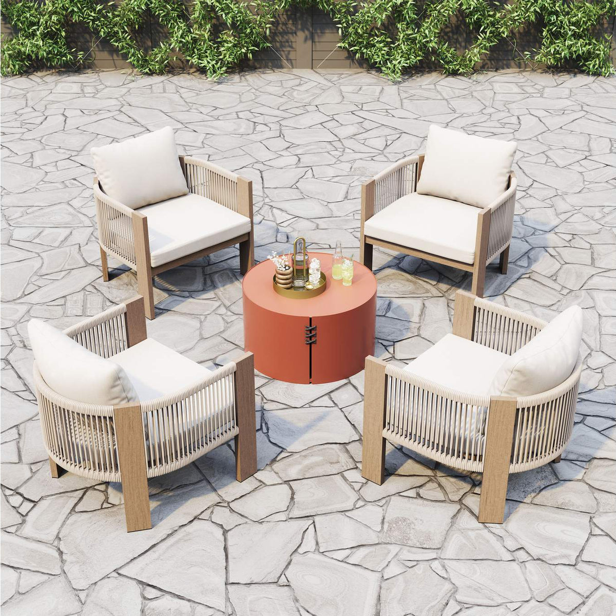 704022 Rebel Outdoor Accent Chair Beige