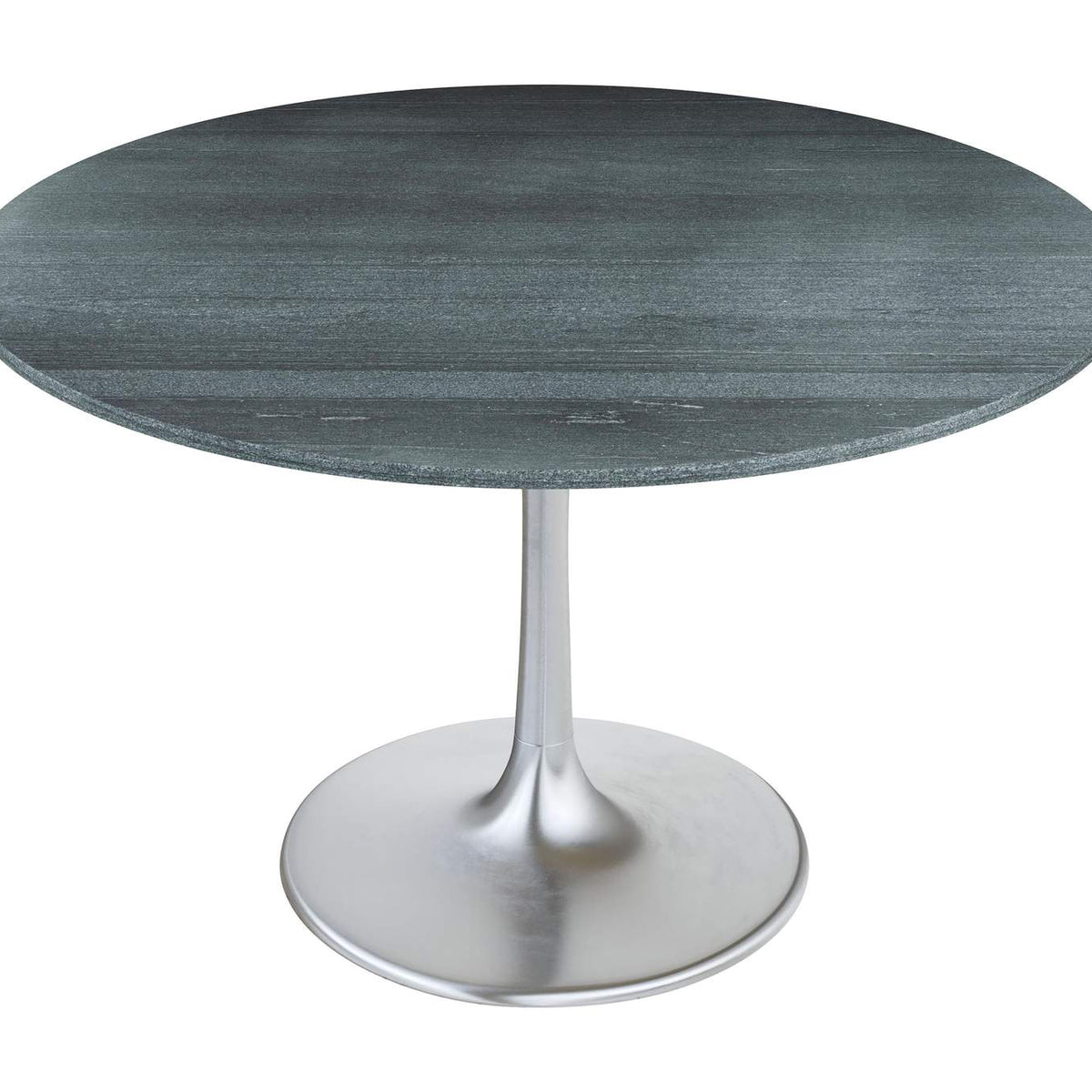 109445 Metropolis Dining Table Gray & Silver