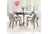 109095 Taj Dining Table Black & Gold