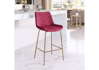101764 Tony Counter Stool Red & Gold