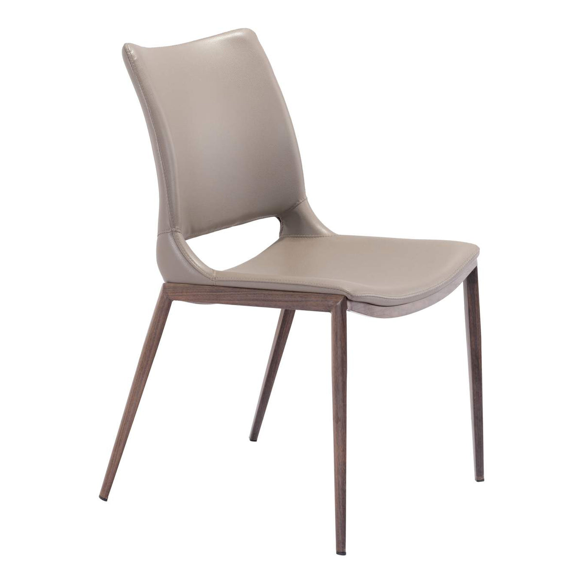 101282 Ace Dining Chair (Set Of 2) Brown & Walnut
