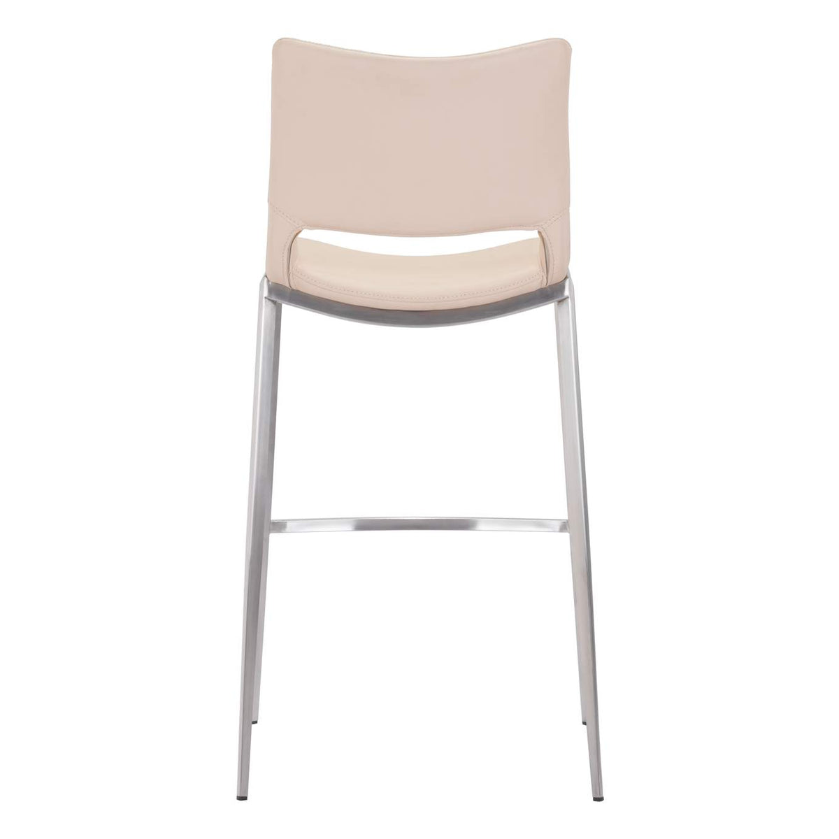 101285 Ace Barstool (Set Of 2) Light Pink & Silver