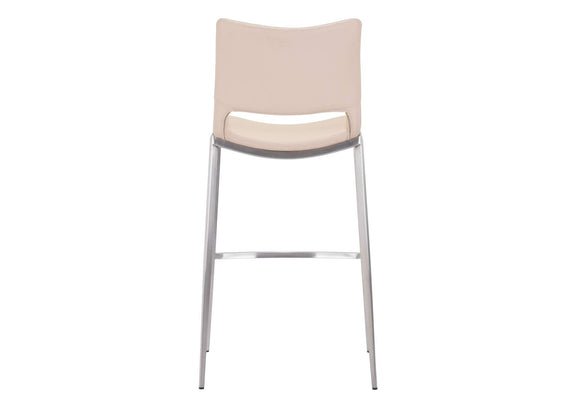 101285 Ace Barstool (Set Of 2) Light Pink & Silver