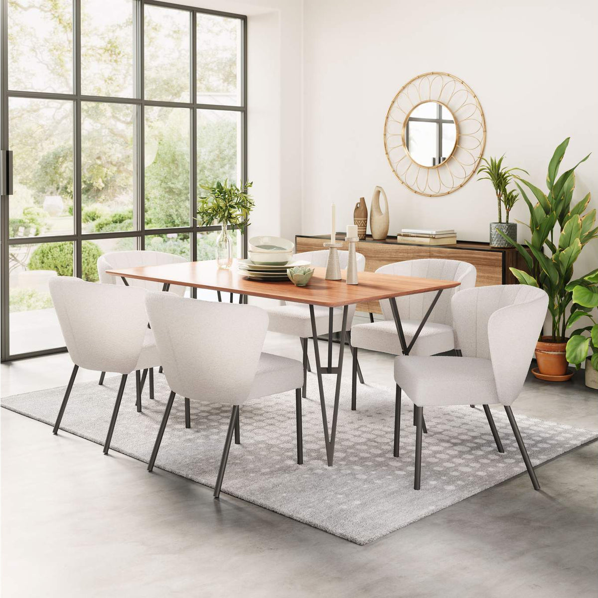 109677 Aimee Dining Chair (Set Of 2) Cream