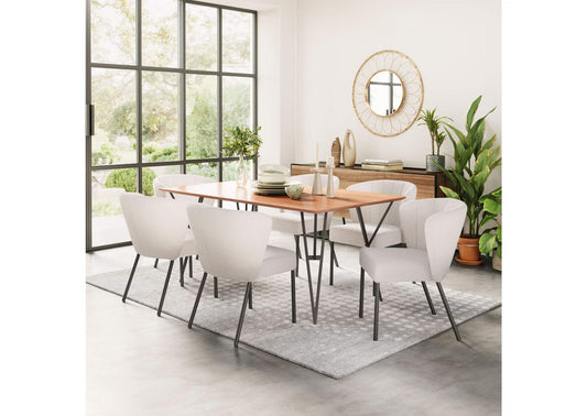 109677 Aimee Dining Chair (Set Of 2) Cream