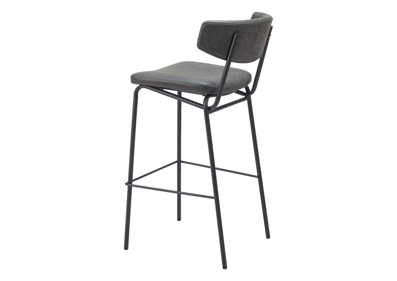 110261 Charon Barstool (Set Of 2) Vintage Black