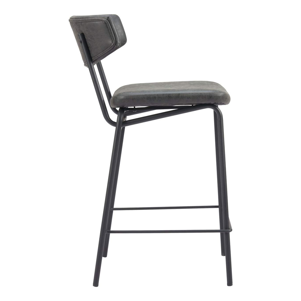 110263 Charon Counter Stool (Set Of 2) Vintage Black