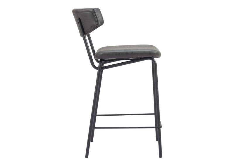 110263 Charon Counter Stool (Set Of 2) Vintage Black