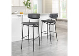 110261 Charon Barstool (Set Of 2) Vintage Black
