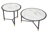 101704 Davis Coffee Table Set (2-Piece) White & Black