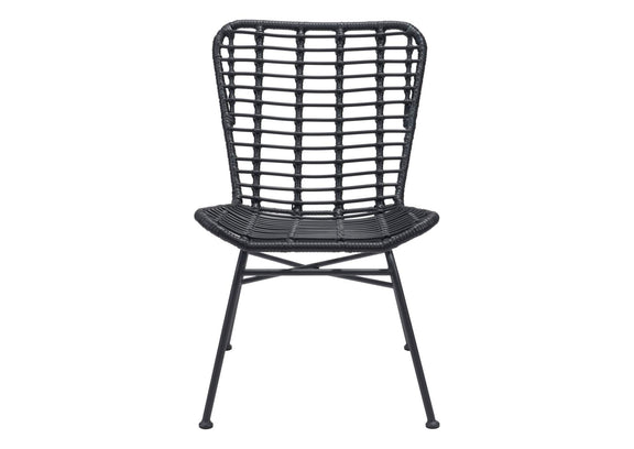 703946 Lorena Outdoor Dining Chair (Set Of 2) Black