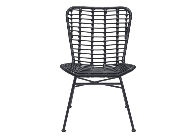 703946 Lorena Outdoor Dining Chair (Set Of 2) Black