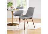 109934 Magnus Dining Chair (Set Of 2) Slate Gray & Walnut