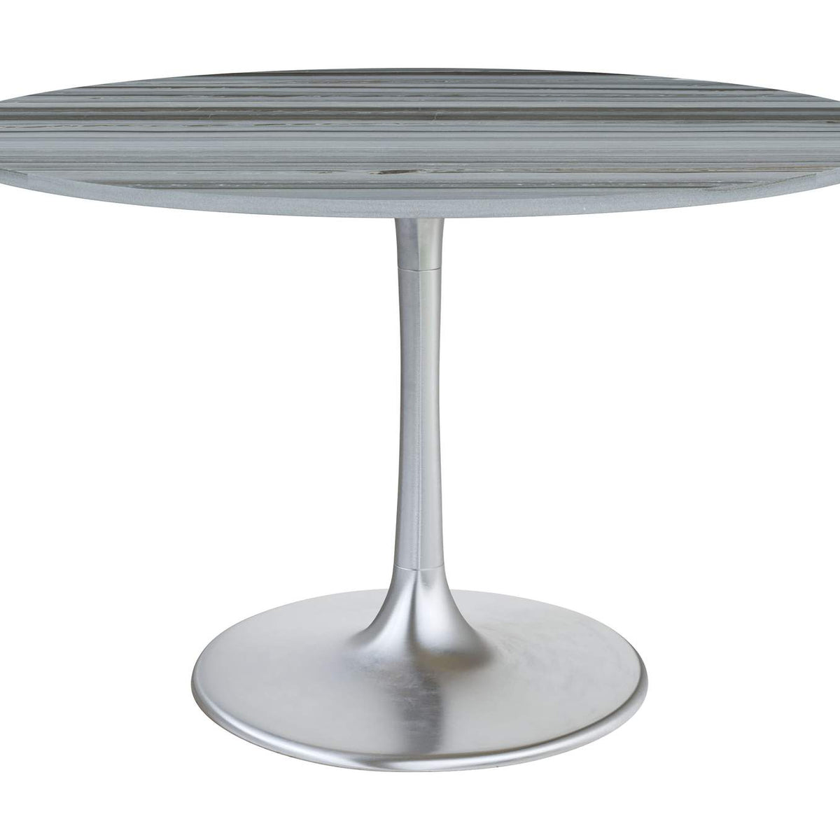 109446 Star City Dining Table Gray & Silver